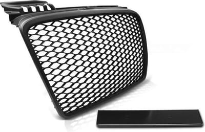 Grill geschikt voor AUDI A4 (B7) RS-STIJL 11 04-03 08 MAT ZWART