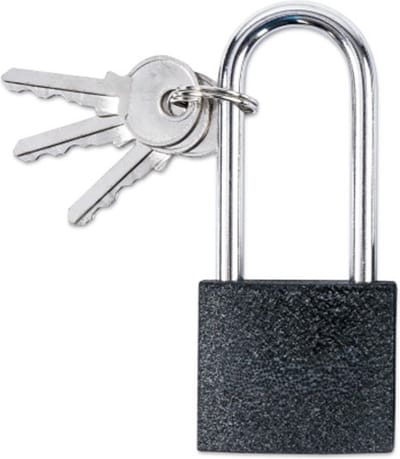 Wovar Hangslot zwart hoge beugel 40 mm | Per Stuk