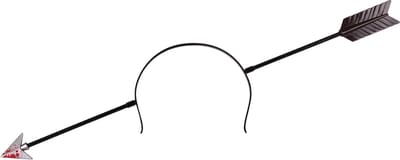 Halloween haarband met pijl - Diadeem - Horror - Nepbloed - Haaraccessoires - Zilver/zwart