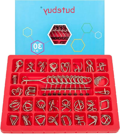 Metal Puzzels - Hersenkrakers Set - Cognitieve Ontwikkeling - 30 Delige Set - Compact Formaat - Willekeurig