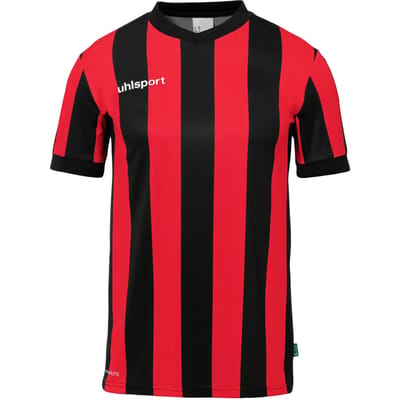Uhlsport Stripe 2.0 Shirt Korte Mouw Heren - Zwart / Rood | Maat: M