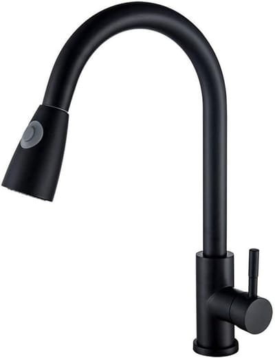 Keukenkranen - Rvs Keuken Faucet - Uittrekbare Spoelbak Aansluiting - 360° Draaiend - Voor Keuken Spoelbak - 2 Waterstraal Types (Warm en Koud)