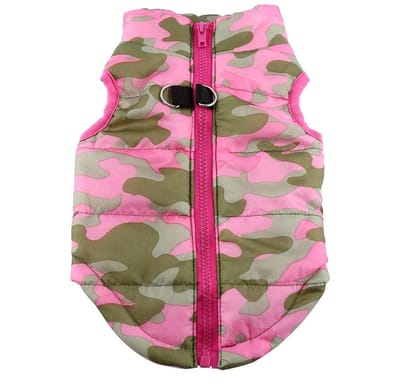 Dailygoody - Huisdierjas - Hondenwintervest - Warm en comfortabel - Camouflage - Kat en Chihuahua - Perfect voor herfst en winter - Medium
