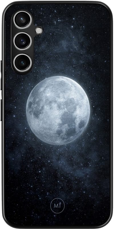 Hoesje geschikt voor Samsung Galaxy A54 - Maan - TPU Hard Case Backcover - Blauw - Mooie Telefoonhoesjes