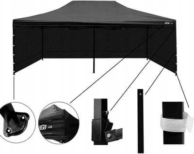 Waterdicht Partytent Vouwpaviljoen 3x6m met Zijpanelen voor Tuin en Beurs