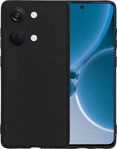 Hoesje - Geschikt voor OnePlus Nord 3 - Sterk & Shockproof - Siliconen Case - Hoes Cover - Telefoonhoes - Zwart