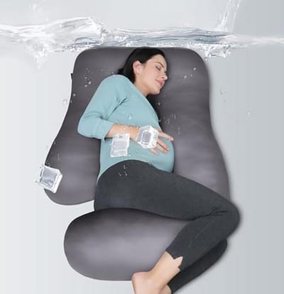 Zwangerschapskussen - Lichaamskussen - Comfortabel slapen - U-vormig ontwerp - 137 cm - Donkergrijs