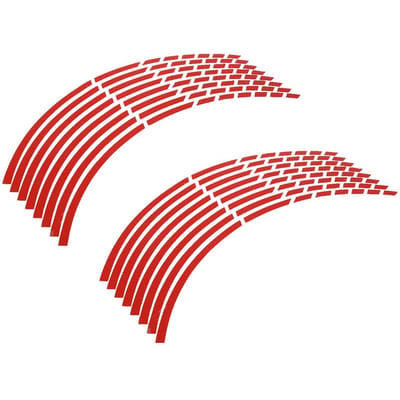 16 stuks Fiets Motorfiets 1618 inch Reflecterende Wielstrip Stickers Decoratie Accessoire(Rood) rood
