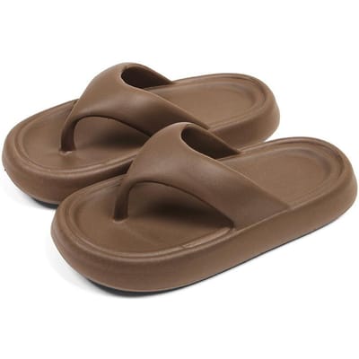 Zomer Slippers Unisex Dikke Zool EVA Antislip Doucheslippers Indoor Huis Slippers Binnen en Buiten Strand Slippers 44-45 brown
