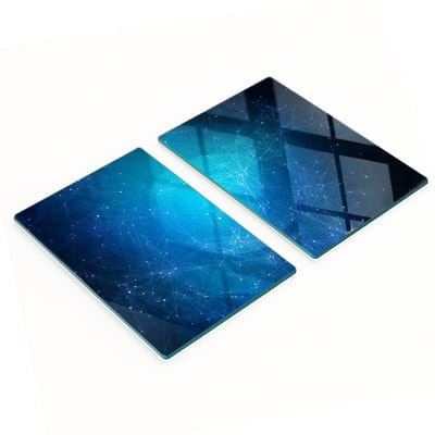 Multifunctionele decoratieve glazen borden met fictieprint 2x40x52 cm
