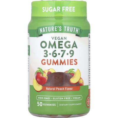 Nature'S Truth, Plantaardige Omega 3-6-7-9 Gummies, Natuurlijke Perzik, 50 Gummies