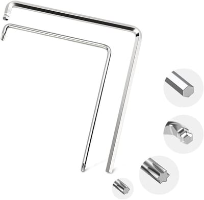 Set van 3 raaminstelgereedschappen met 4 mm gebogen inbussleutel voor optimale montage van ramen en deuren