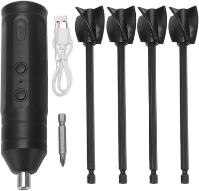 Dailygoody - Epoxyhars Mixer - Handheld Mixer - Herbruikbaar en efficiënt - Zwart - Vervangbare peddels - Voor hobbyisten en ambachtslieden - Compact ...