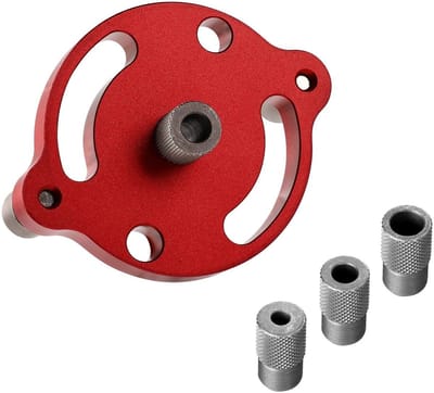 Dailygoods - Innovra - Dailygoody - Deuvel Jig Aluminium - Houtbewerking Tool - Betrouwbaar en gebruiksvriendelijk - Rood - Boorgaten Kit - Perfect voor hobbyisten en profes
