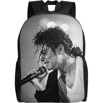 Michael Jackson Koning van de Pop MJ Rugzak Trainingsrugzakken Dames Heren Kleurrijk Groot Middelbare School Tassen Streetwear Rugzak (as the picture,as picture)