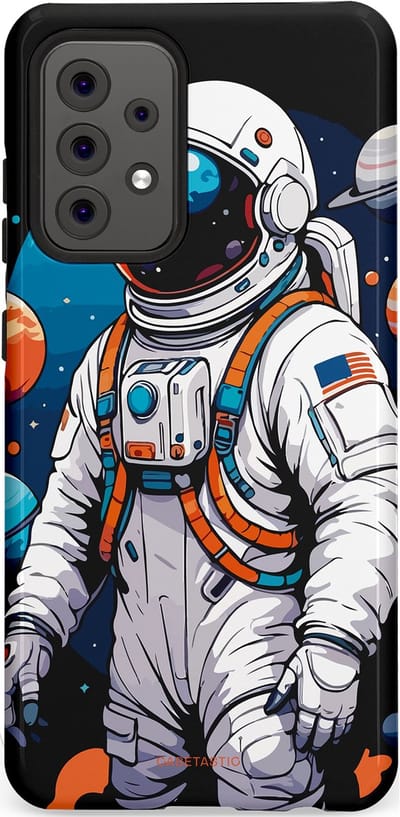 Casetastic Hoesje Geschikt voor Samsung A52 (4G/5G/s) - Stijlvolle Beschermende Duo-layer Case - Astronaut in space