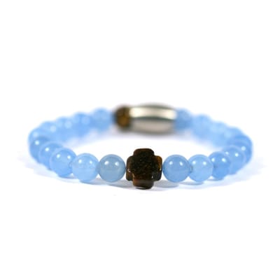 IbizaMen KIDS - jongens - armband - edelsteen - aquamarijn - Ibizamen KIDS