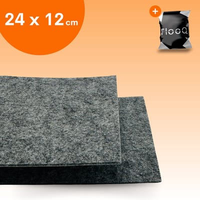 FLOOQ Anti Kras Zelfklevend Meubelvilt Grijs - 24 x 12 cm - 3mm dik - Voor Meubels