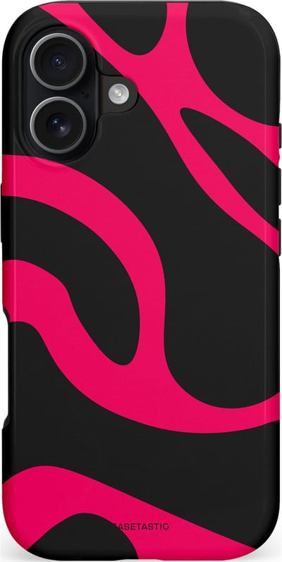 Casetastic hoesje geschikt voor Apple iPhone 17 - MagSafe - Dubbellaagse bescherming - Hotpink Camoprint - Fashion Case - Zwart Roze