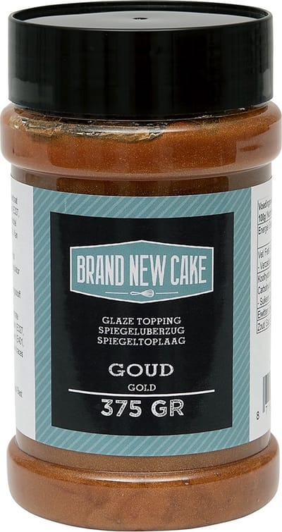 BrandNewCake® Mirror Glaze Goud Sparkle 375gr - Spiegelglazuur - Taart en Dessert Decoraties