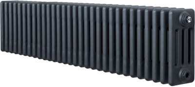 Traditionele 4-kolom radiator - horizontaal - grijs - 300x1370 mm