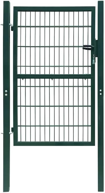 Tuinpoort - Hekpoort Draaipoort - Tuin Afscheiden - Dubbele Horizontale Draden - 106 x 190 cm - Groen