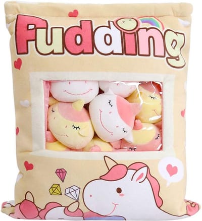Klikkopers® - Kawaii Kussen Met 6 Baby's - Eenhorn Knuffel - Unicorn Knuffel - Kawaii Knuffel - Kawaii eenhorn Squishy Knuffel - 50CM