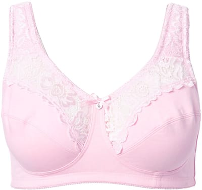 Ulla Popken - Dames - Kelly steun beha kant zonder beugel - Babyroze - Maat 95C