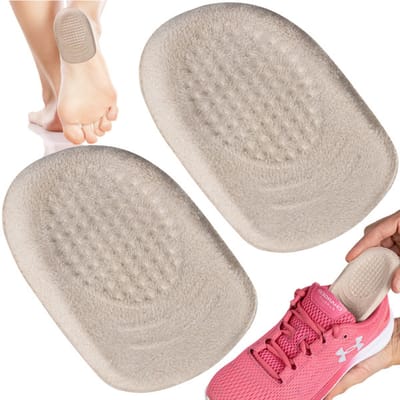 Siliconen inlegzolen voor schoenen Verlicht de pijn van fasciitis plantaris - Beige
