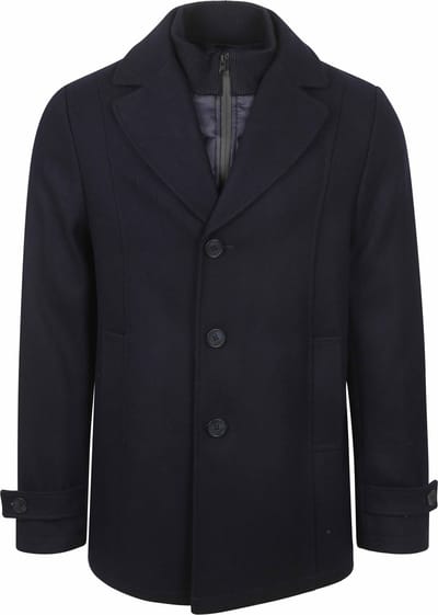 Steppin' Out Caban Coat Wol Navy - Maat 46 - Heren - Mantels