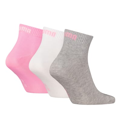 PUMA Quartersokken Unisex 3-Pack Prism Pink