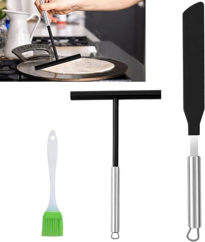 Pannenkoekenverdeler Set van 2 - Roestvrijstalen Keukenaccessoires voor Perfecte Pannenkoeken