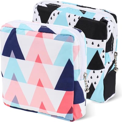 Maandverband Opbergtas - Menstruatie Kit - Hygiënisch Opbergen - Zacht Huidvriendelijk - 2 Stuks - Blauw
