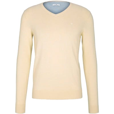 Tom Tailor - V-hals trui - Heren - 3XL - Mais - Katoen - 1012820