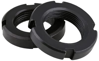Ronde Moer met Vier Sleuven, Slotted Moer, Controle Moer, M33x1.5mm, Set van 2, Voor Bevestiging en Montage