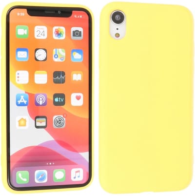 Fashion Backcover Telefoonhoesje - Color Hoesje - Geschikt voor iPhone XR - Geel