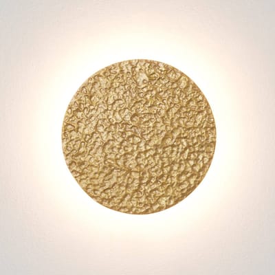 Holländer LED wandlamp Meteor, goudkleurig, Ø 27 cm, ijzer