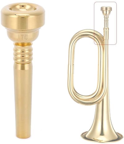 Dailygoods- Trompet Mondstuk 17C - Gouden Mondstuk - Messing Mondstuk - Muziekinstrument Accessoires - Lichtgewicht - Nieuw