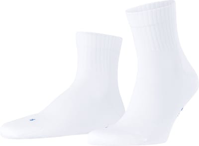 FALKE Run Rib crew eenkleurig katoen functioneel materiaal sokken unisex wit - maat 42-43