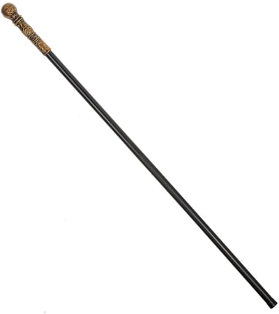 WIDMANN - Zwart en gouden wandelstok 108 cm
