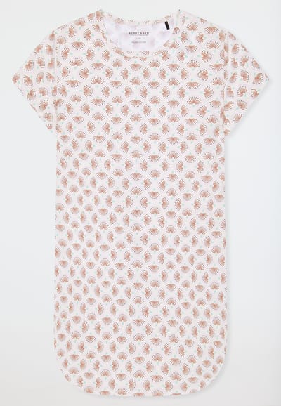 Slaapshirt met korte mouwen, kleur parelmoer - Teens Nightwear 140