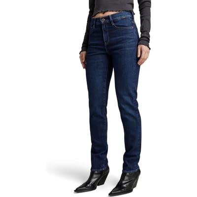 G-Star Ace 2.0 Slim Straight Worn In Aster Blue Maat: W23L30 | Straight Jeans Outlet | Dames | Blauw