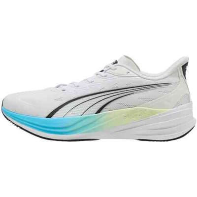 PUMA Darter Pro 2 Unisex Sportschoenen - PUMA White-Vibrant Blue-PUMA Black-Apple Spritz