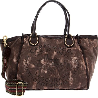 CAMPOMAGGI Shopper Schoudertas Shopping Bag Bronzo - T / Moro + St. Nera Bruine
