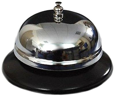 Receptiebel met zwarte voet - 10 cm diameter