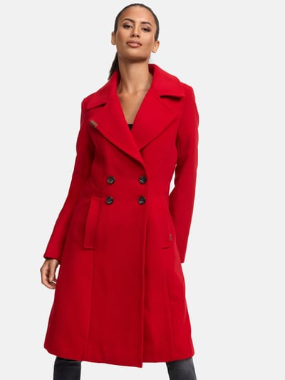 Navahoo Dames Trenchcoat Wooly – Premium Wintermantel met Elegante Pasvorm