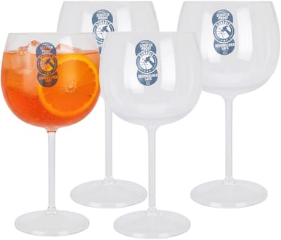 Excellent Houseware Cocktail glas - 8x - transparant - onbreekbaar kunststof - 570 ml - gin tonic - aperol spritz