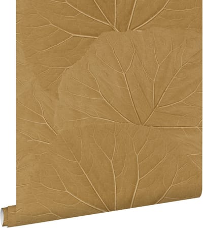 ESTAhome behang bladeren okergeel - 53 cm x 10.05 m - 139914