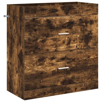 vidaXL Badkamer Onder Wasbak Kast Gerookt eiken 78,5 x 37,5 x 81 cm