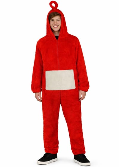 Carnavalskleding - Onesie - Rood - M - 161 - 170 cm - Dames & Heren - Verkleed als Kinderfiguren - Kinderen & Volwassenen